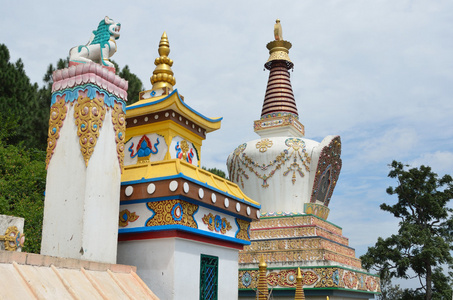 尼泊尔加德满都，小舍利塔 araund svoyambu 山