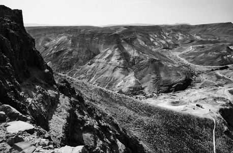 israele，马萨达 死海 山的看法