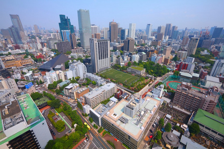 城市体系结构视图上五月十日，2012 年在东京，日本