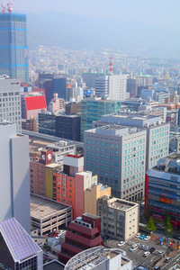 鸟瞰图的城市在 2012 年 4 月 24 日在神户，日本