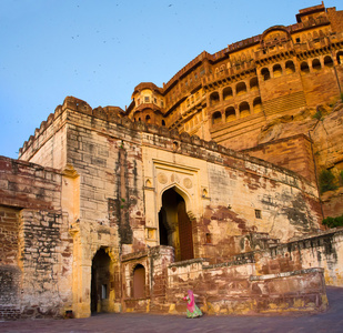 在焦特布尔，拉贾斯坦邦，印度 mehrangarh 堡