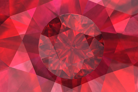 红宝石或棒石宝石高分辨率三维图像