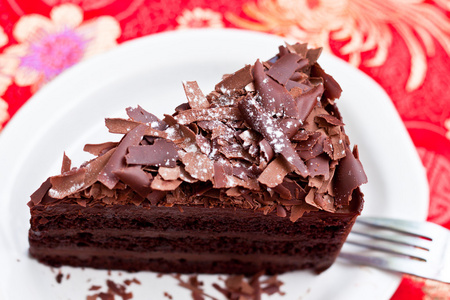 一块巧克力蛋糕