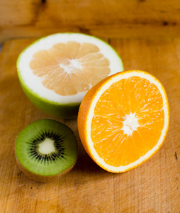 橙色水果 猕猴桃 柚子