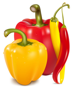成熟的彩色的辣椒
