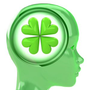 绿色人体头部与大脑云内的立体式安全教育新运气好