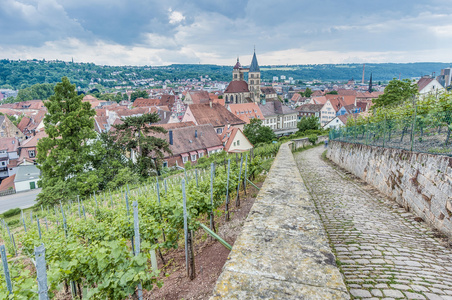 埃斯林根是从斯图加特，附近的 burgsteige neckar 意见德国