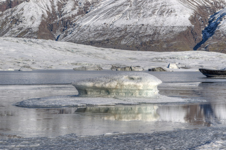 在冰岛湖浮冰