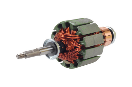 孤立的白色背景上的新电枢照片