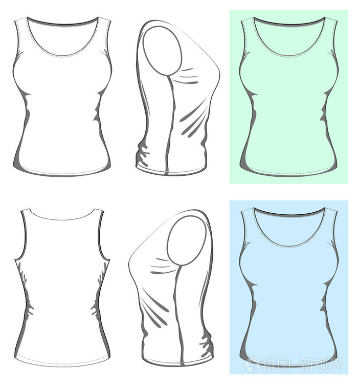 矢量女人汗衫插画-正版商用图片1dk5zm-摄图新视界