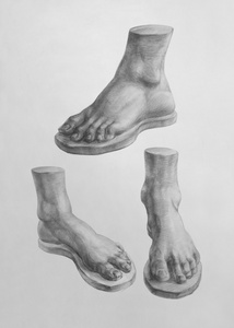 大卫脚的细节照片