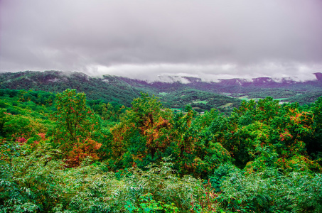 在弗吉尼亚州罗阿诺克周围山风景