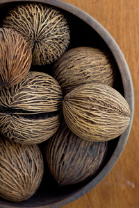 pongpongothalanga(cerberaoddloam)水果内部装饰看起来像椰子棕榈果