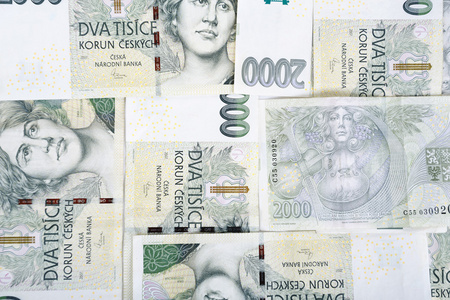 捷克纸币冠背景