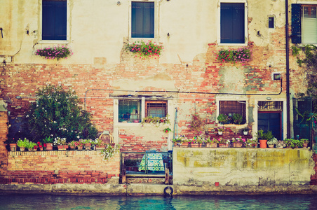 威尼斯，意大利复古外观