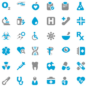 医疗 iconset 蓝  灰