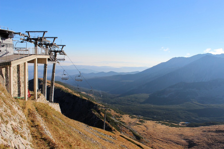 查看从 kasprowy wierch 在 tatra 山脉，波兰