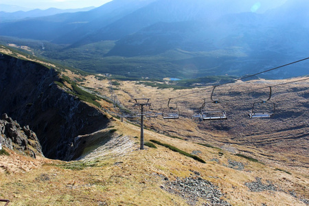 查看从 kasprowy wierch 在 tatra 山脉，波兰