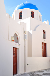 圣托里尼岛希腊古典希腊风格教堂