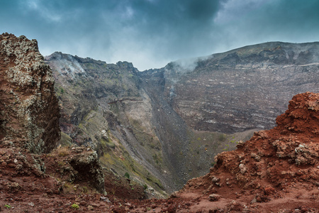 维苏威火山的火山口