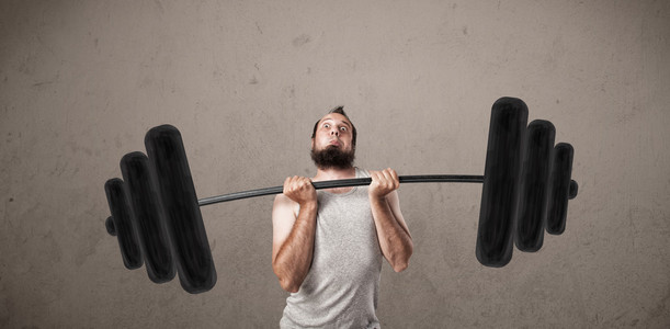 举重搞笑一个瘦小的家伙照片