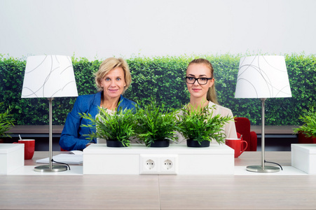 坐在办公桌前的自信女性环保主义者