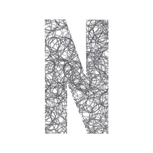 手绘制的字母 n