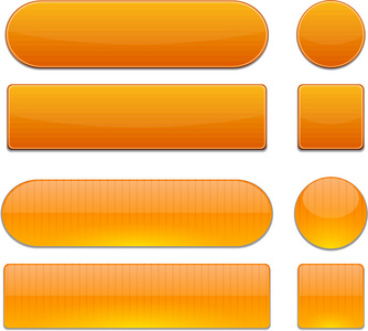 橙色高详细的现代 web 按钮