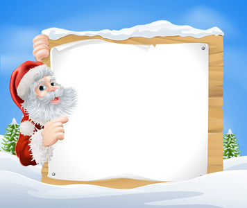 雪景圣诞圣诞老人标志图片