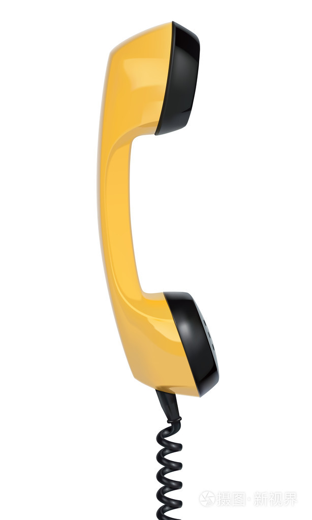 老式电话的听筒.矢量图