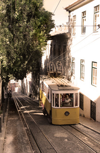 clbre tramway de Lisbonne jaune