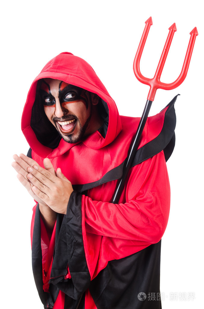 穿着红色的服装人恶魔