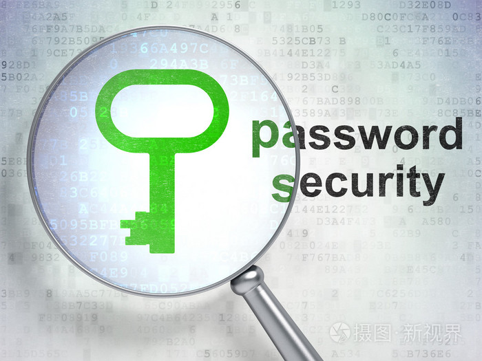 保护的概念: 与光学玻璃的密钥和密码安全