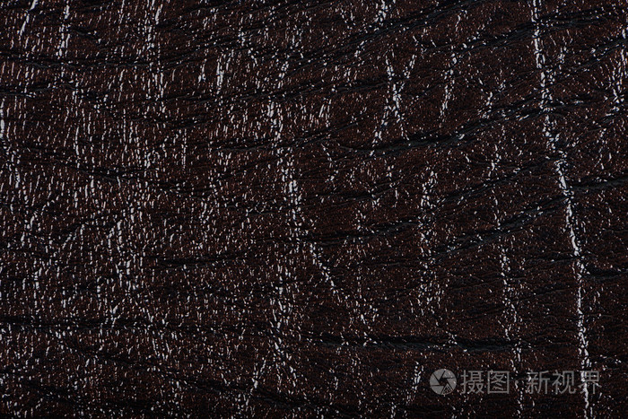 暗褐色的合成革具有浮雕