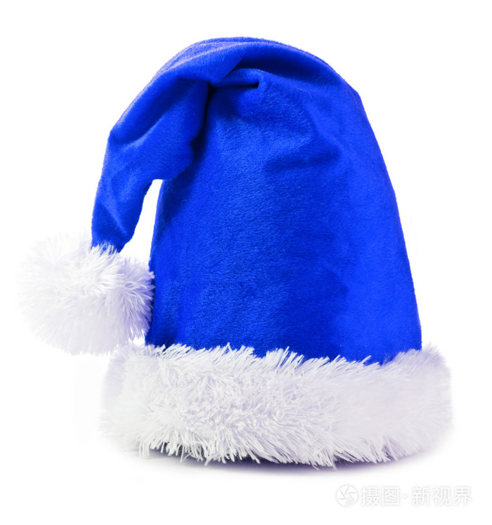 蓝色圣诞老人帽子