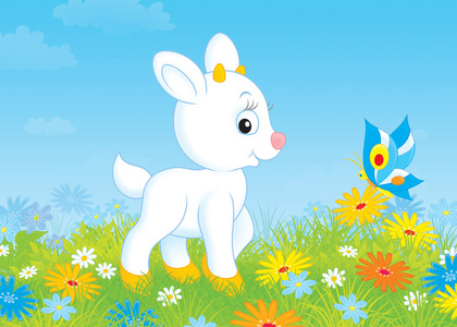 小山羊卡通图片