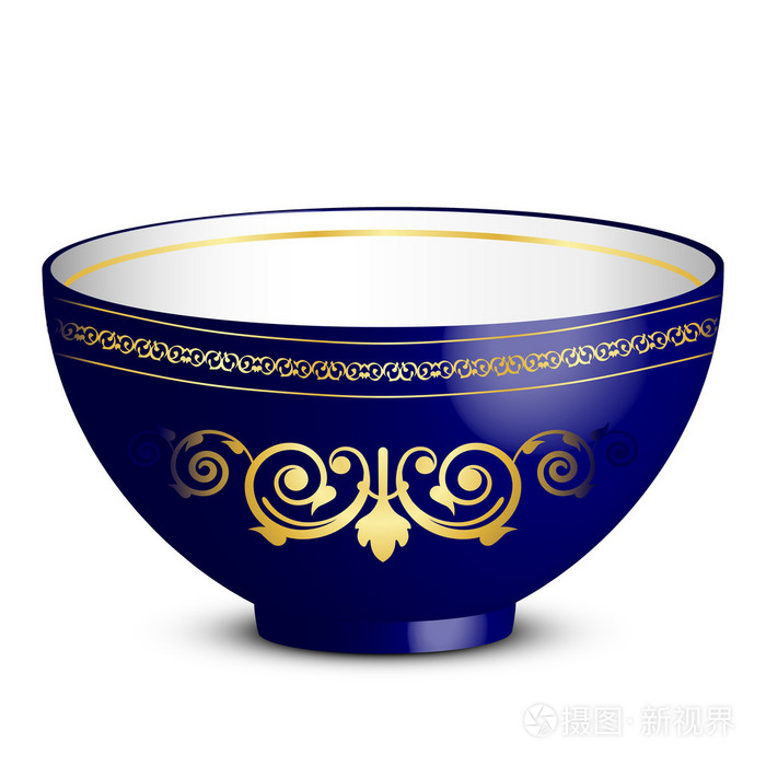 矢量图的装饰的碗