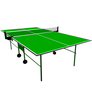 ping pong 绿色乒乓球。矢量插画