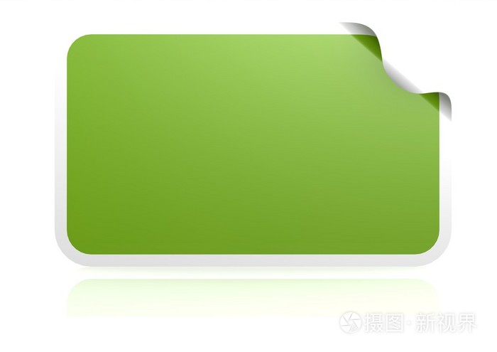 空白的绿色标签