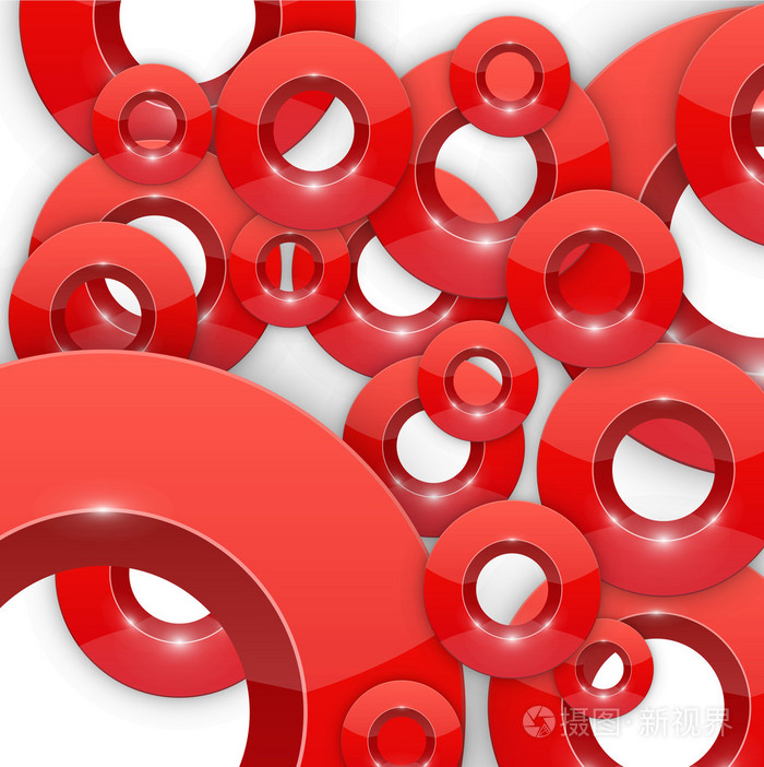 有光泽的红色圆圈背景