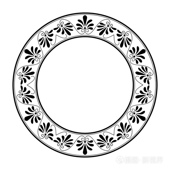 希腊民族圆形图案