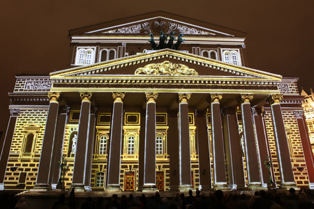 莫斯科大剧院的夜景图片