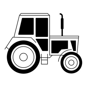 矢量插画与一辆拖拉机