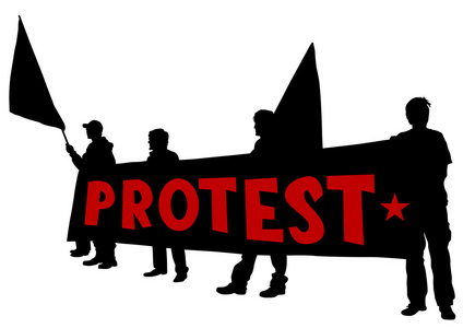 政府行为无政府主义者白色旗帜照片