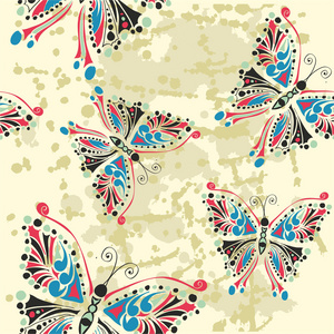 与程式化的蝴蝶图案
