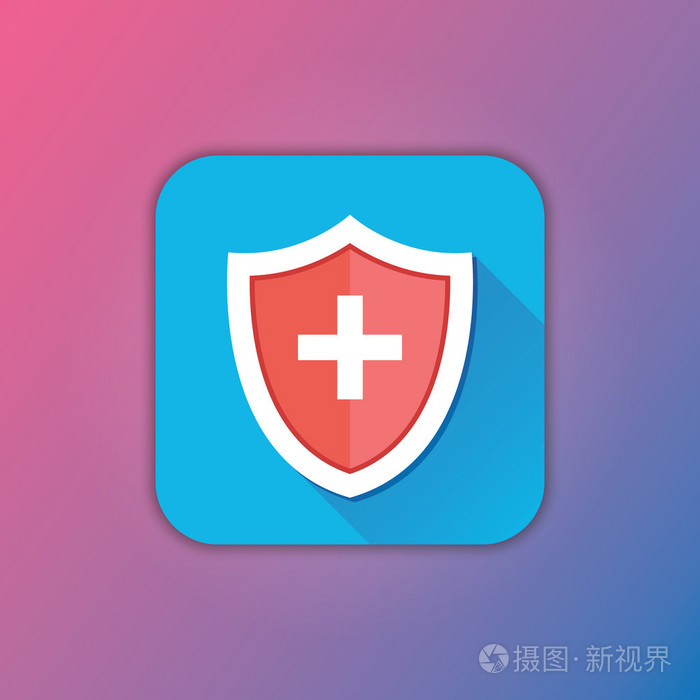 矢量医学盾牌图标