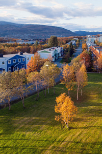 挪威的秋天。特罗姆瑟