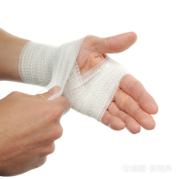 一只手上的绷带