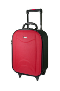 rode reizen bagage gesoleerd op de witte achtergrond