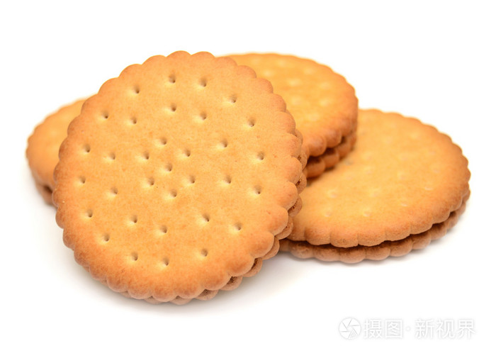 在白色背景上的cookie
